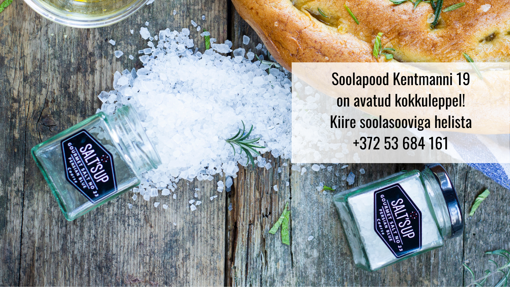 Soolapood avatud Soolapood avatud kokkuleppel!
